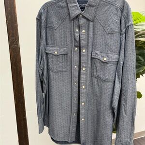 Lucchese Gray Textured Button-Down Shirt